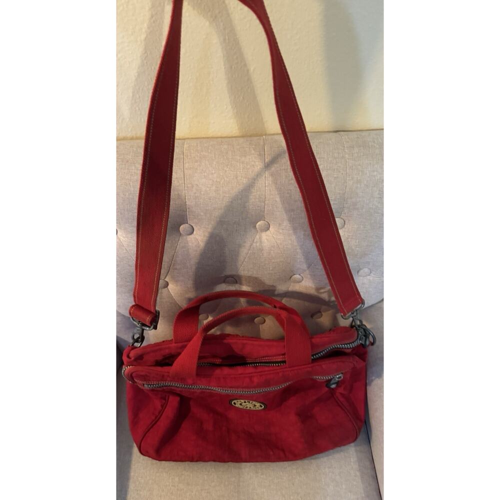 Kipling Large Duffle Red Luggage Travel Gym School 90's Vintage Y2K - Picture 2 of 14